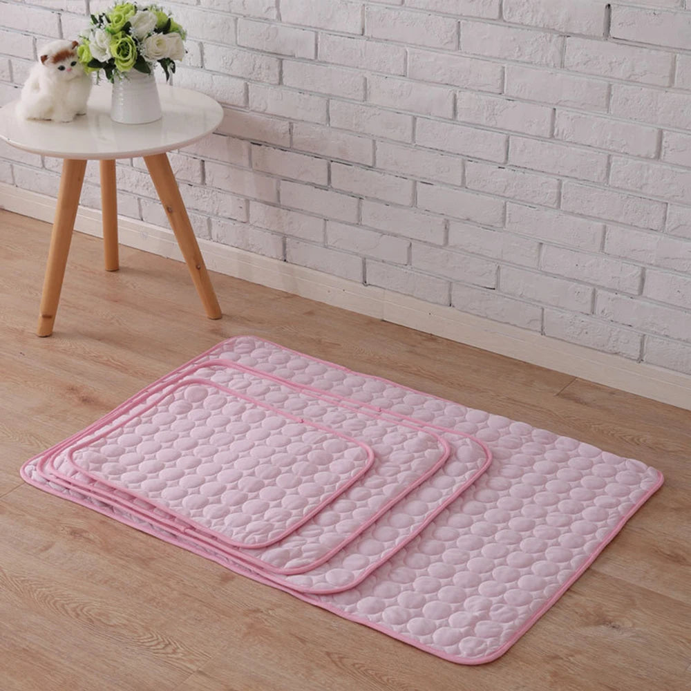 New Dog Mat Cooling Summer Pad Mat For Dogs Cat Blanket Sofa Breathable Pet Bed Summer Washable For Small Medium Large Dogs Car