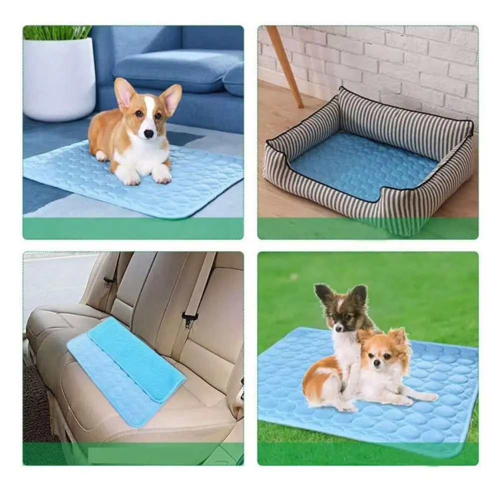 New Dog Mat Cooling Summer Pad Mat For Dogs Cat Blanket Sofa Breathable Pet Bed Summer Washable For Small Medium Large Dogs Car