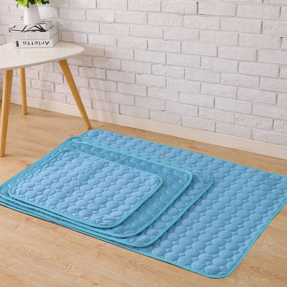 New Dog Mat Cooling Summer Pad Mat For Dogs Cat Blanket Sofa Breathable Pet Bed Summer Washable For Small Medium Large Dogs Car